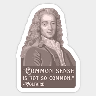 Voltaire Portrait And Quote Sticker